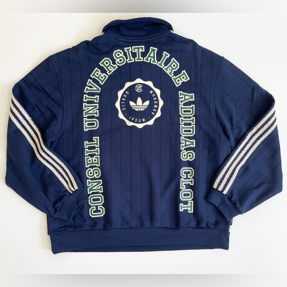adidas 1/4 Zip Clot Crew By Edison Chen Sweatshirt in Night Indigo NEW